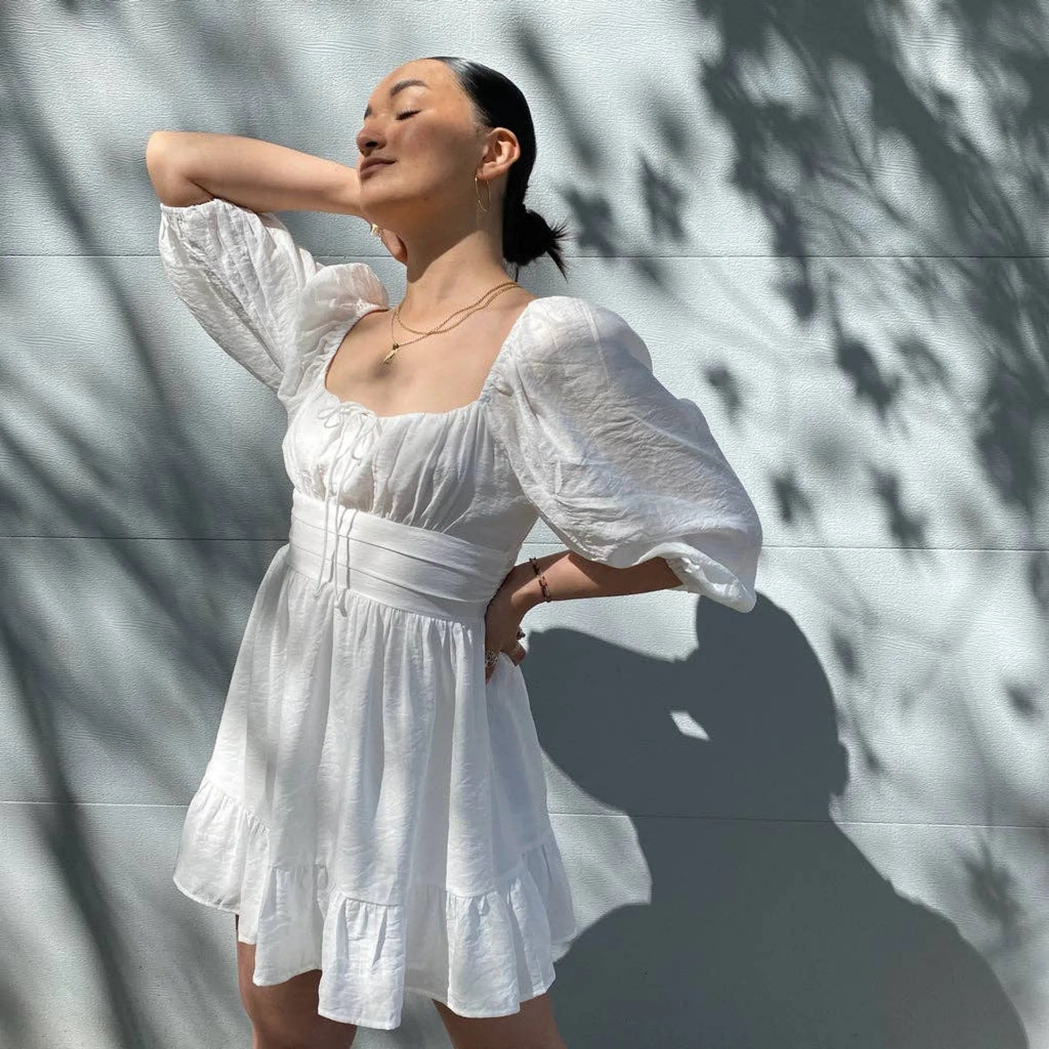 EDEN SQUARE NECKLINE DRESS