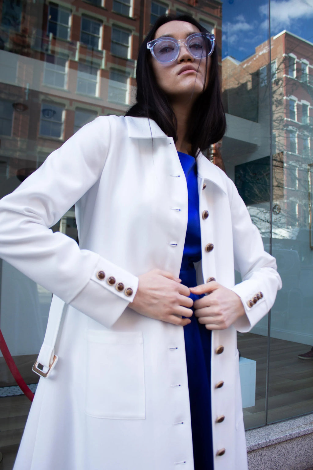 Monique White Coat