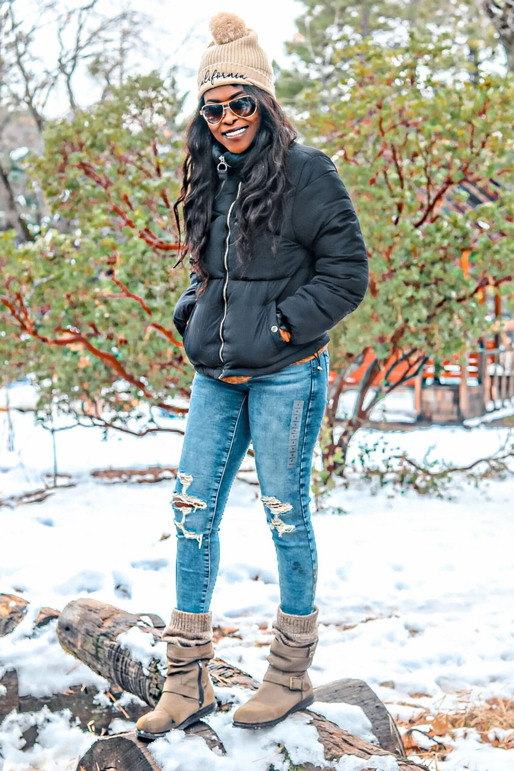 Winter Wish Puffer Jacket Black