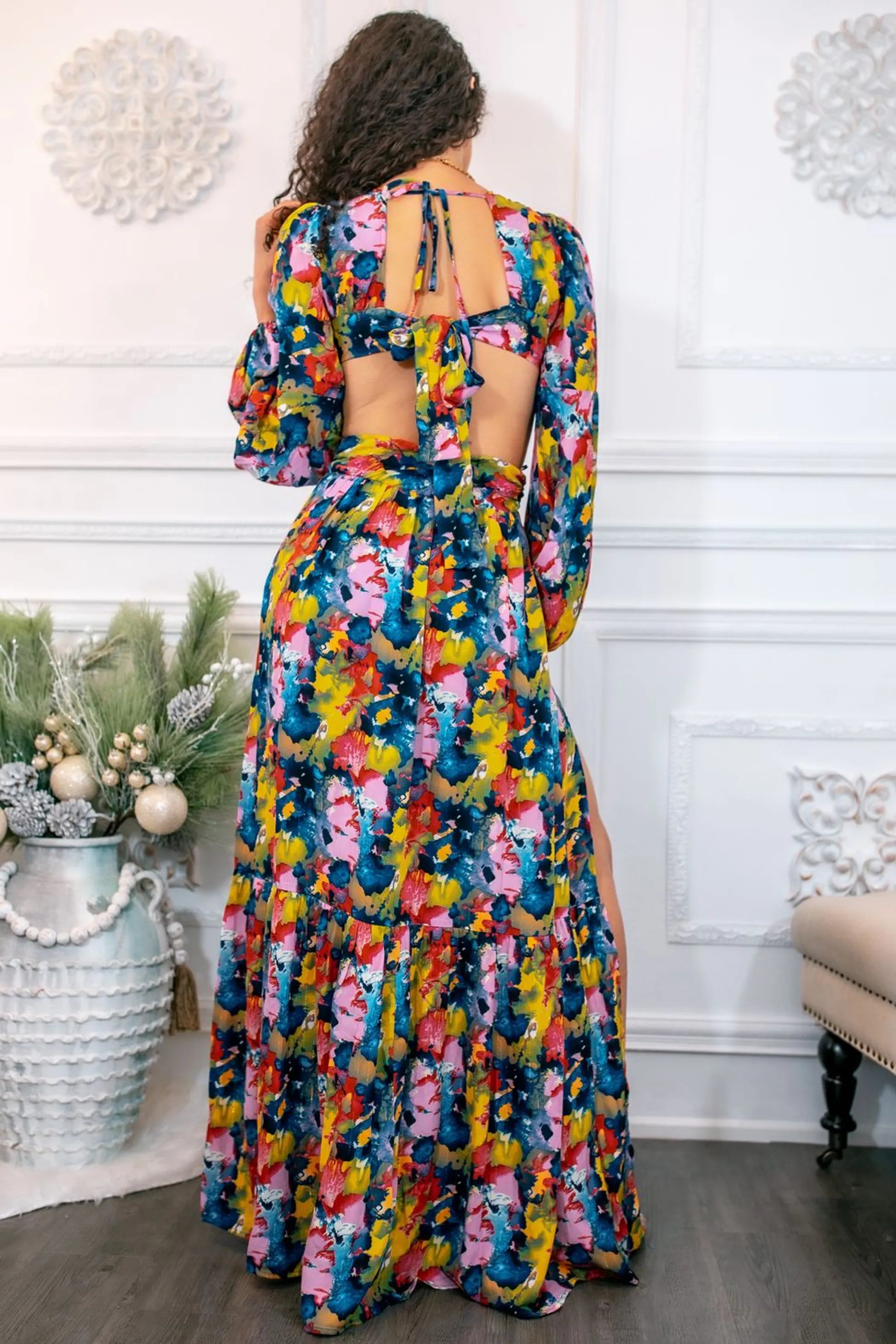 Work of Art Cut Out Maxi Dress